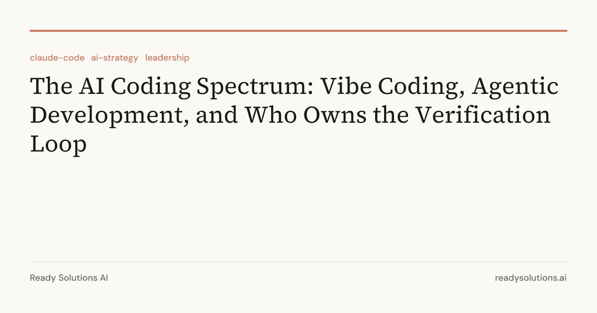 The AI Coding Spectrum: Vibe Coding, Agentic Development, and Who Owns ...