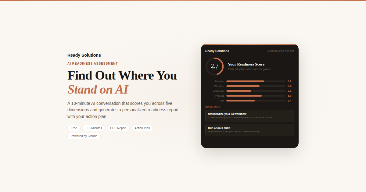 AI Readiness Assessment | Ready Solutions AI